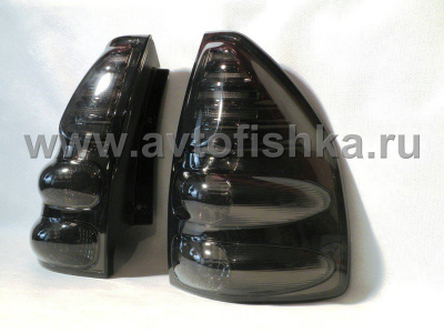 Toyota Land Cruiser Prado 120 (2002-2009) фонари задние светодиодные черные, комплект 2 шт.